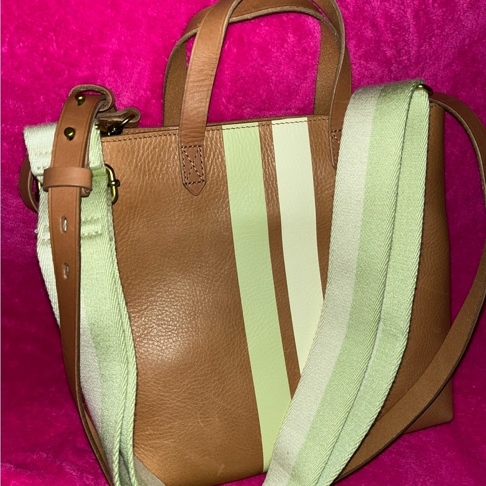 🏷️- MADEWELL LEATHER ZIP-TOP TRANSPORT CROSSBODY STRIPED EDITION-W/LONG STRAP